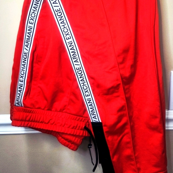 Armani Exchange Vibrant Red Joggers - Picture 1 of 7
